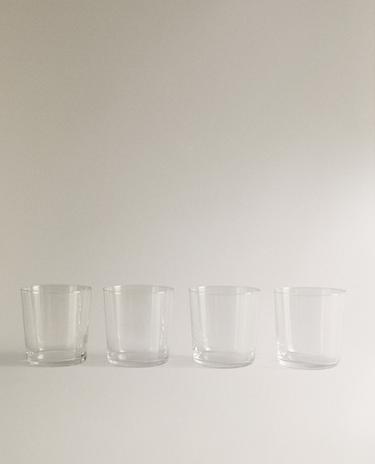 ВИСОКИ СТЪКЛЕНИ ЧАШИ (КОМПЛЕКТ ОТ 4 БР.)