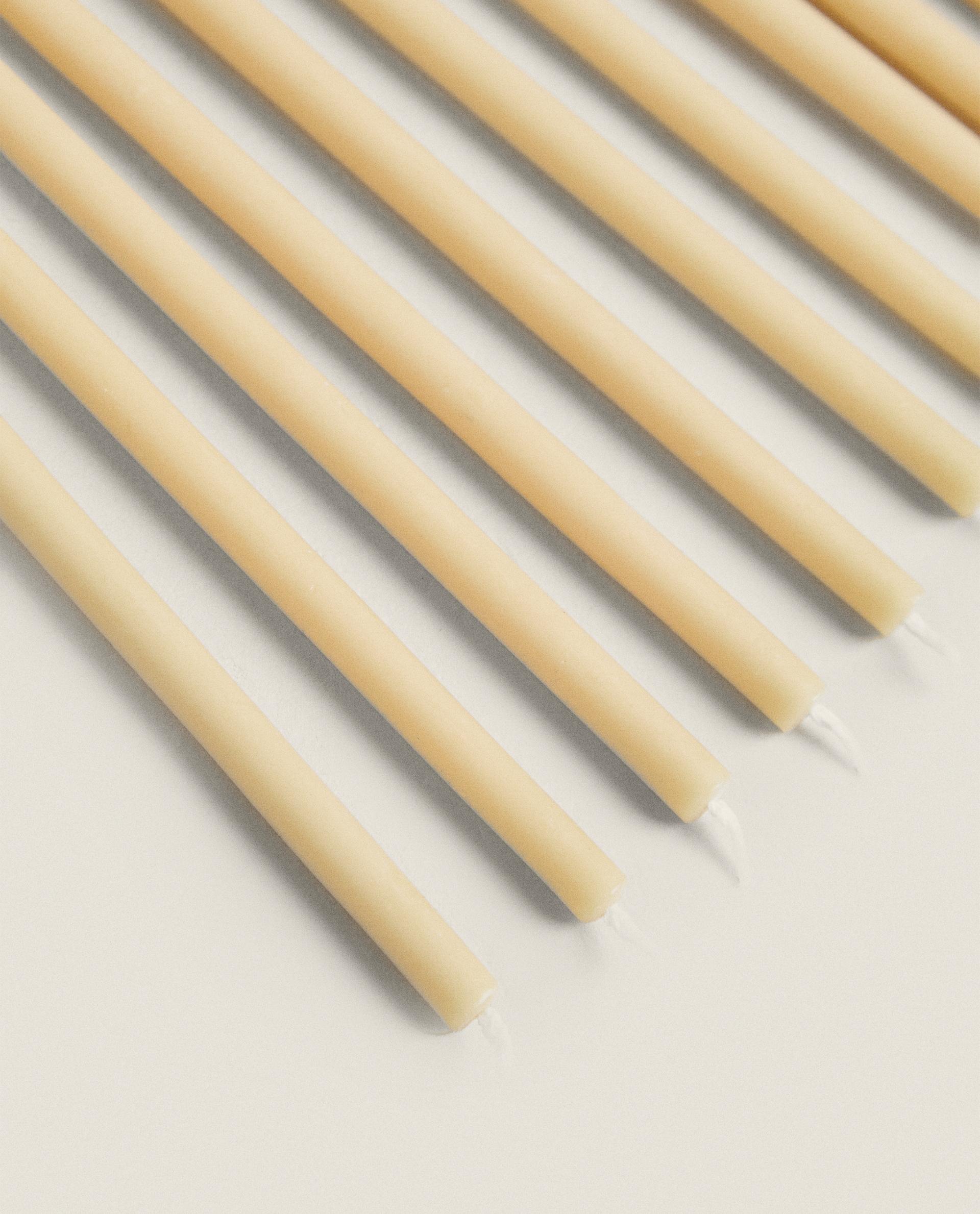 PACK OF THIN DECORATIVE CYLINDRICAL CANDLES (PACK OF 10) product thumbnail 7