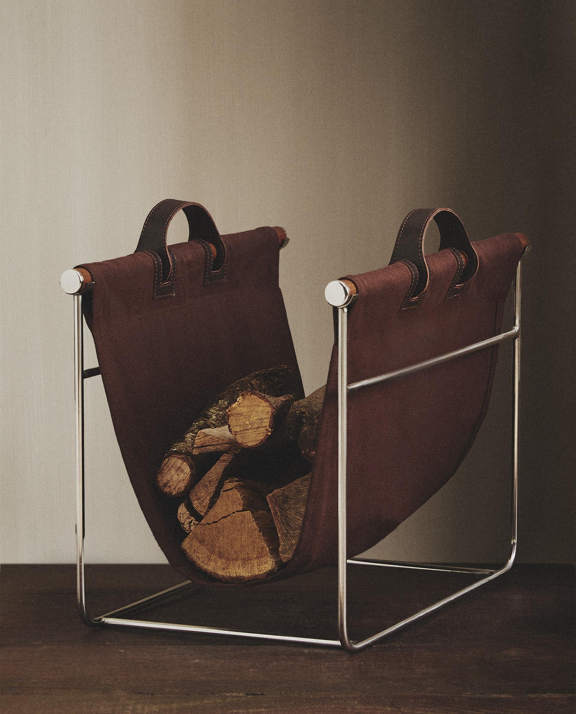 COTTON AND LEATHER MAGAZINE RACK | Zara Home United States of America