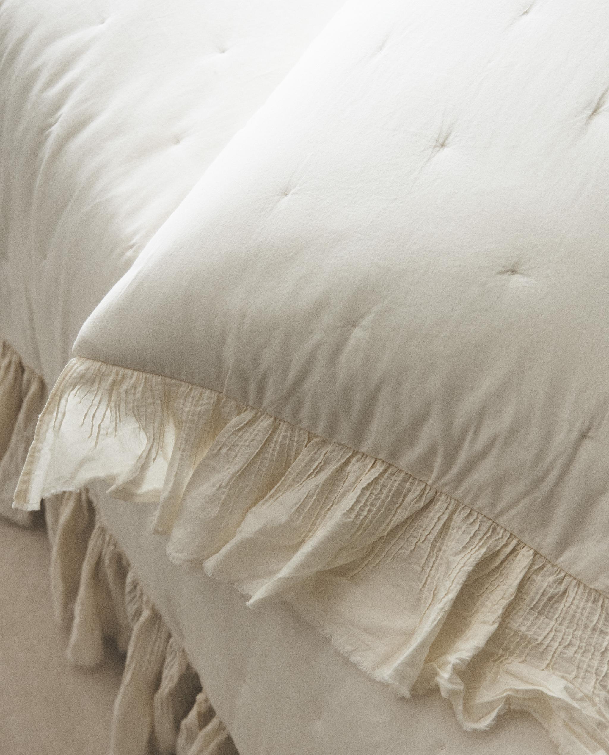 フリル付きコットン製掛け布団クッションカバー | Zara Home 日本/Japan