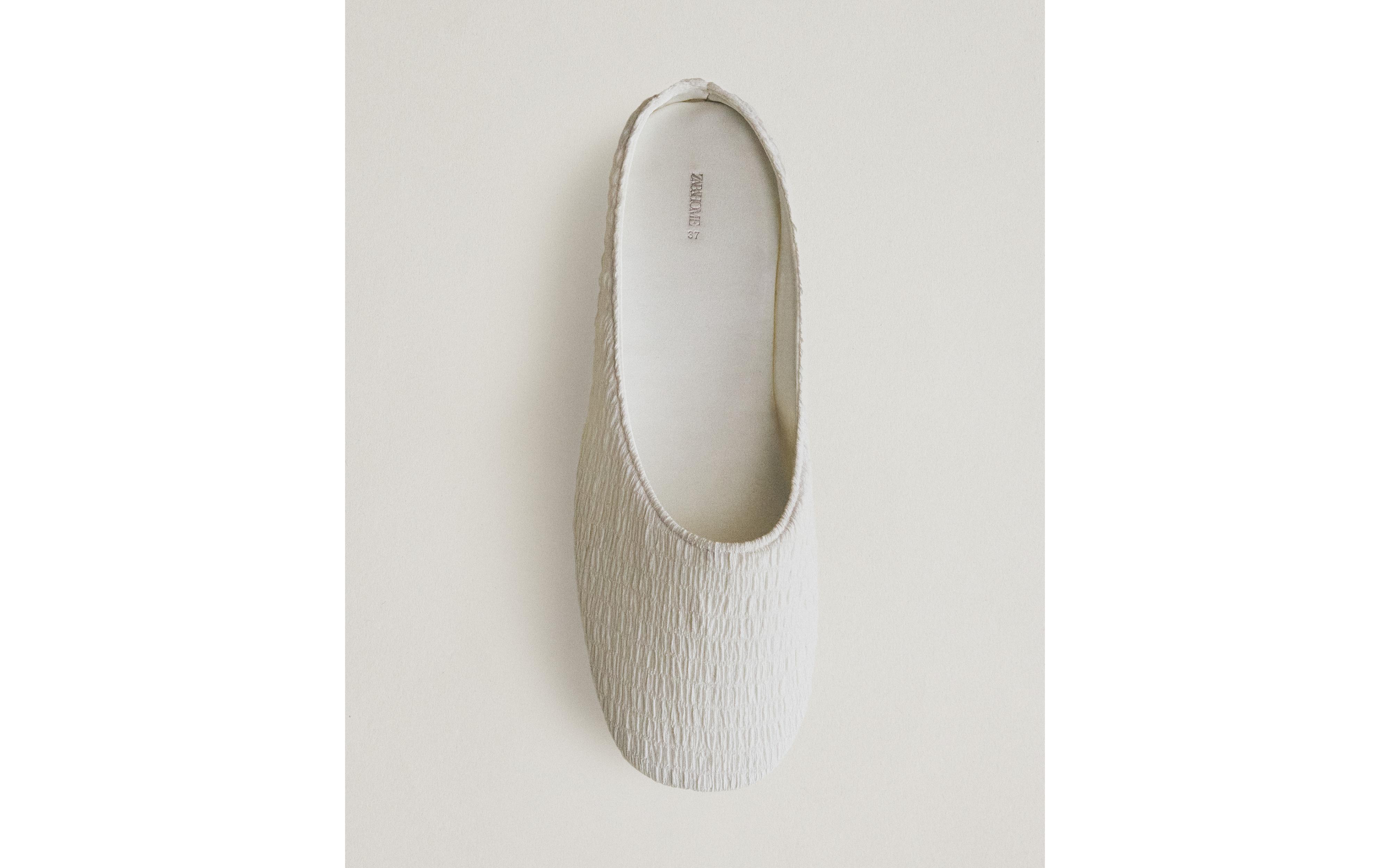 PLEATED SLIPPERS WITH LEATHER SOLE product thumbnail 9