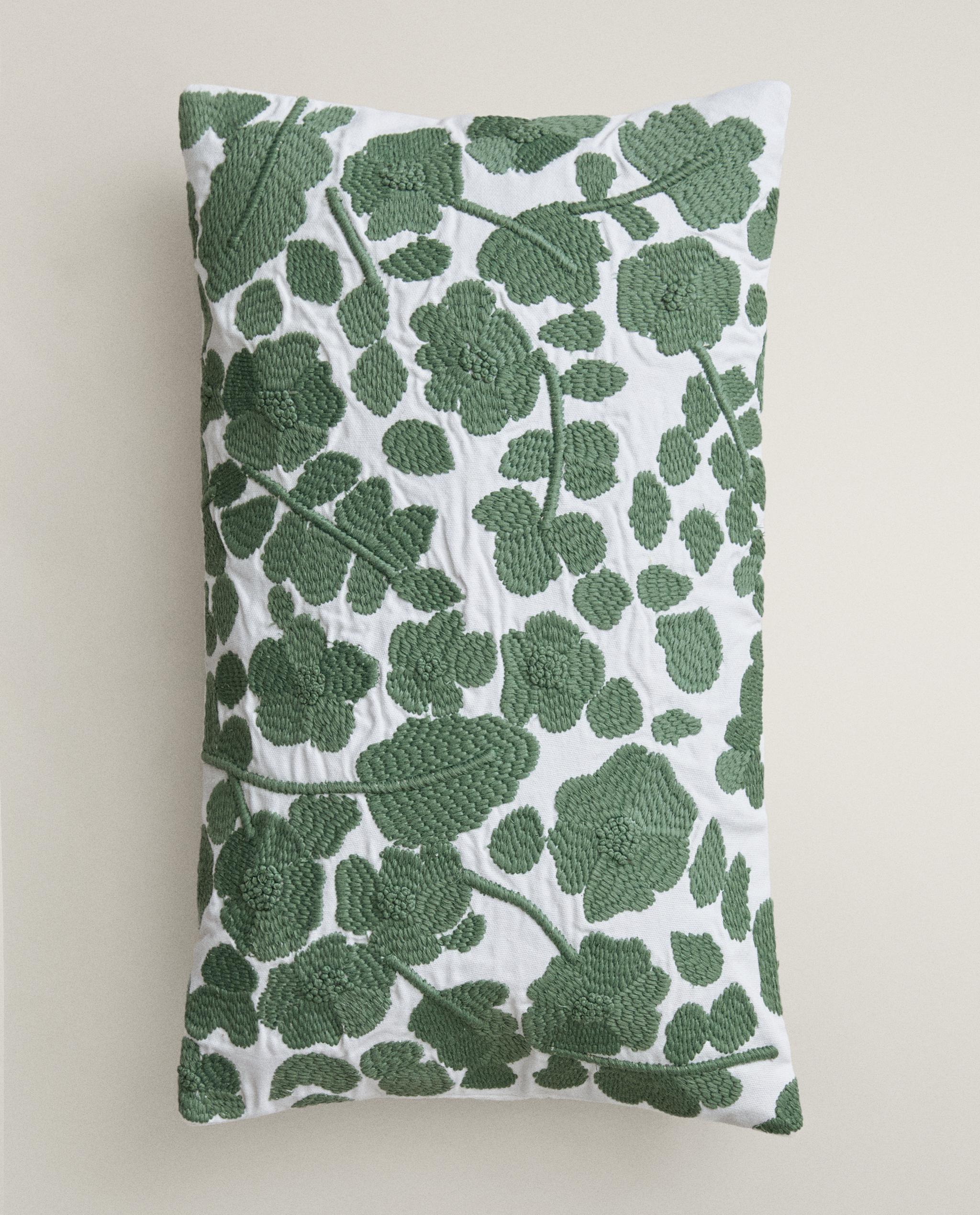 EMBROIDERED FLOWER CUSHION COVER product thumbnail 14