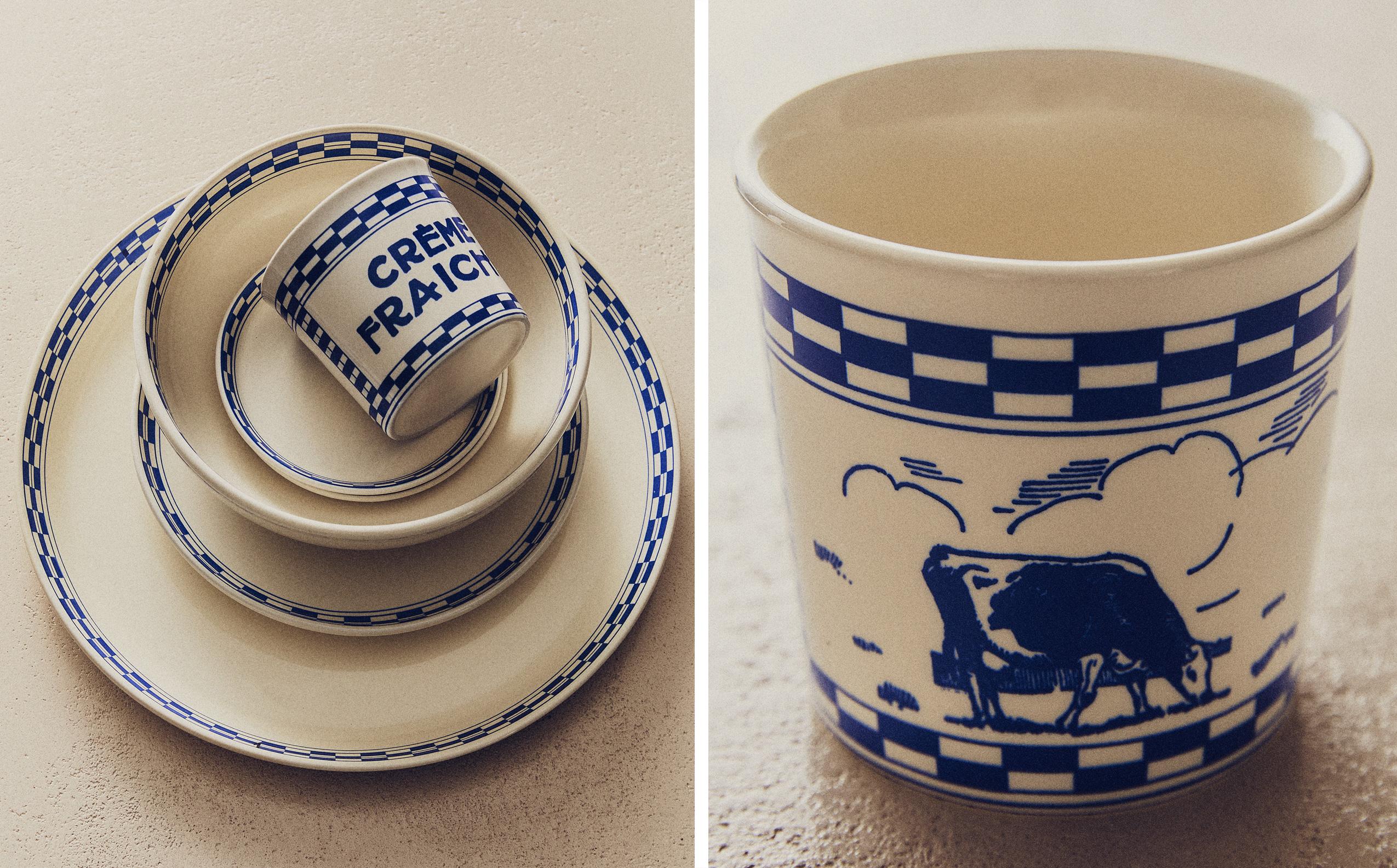 CHECK CERAMIC DINNER SET
