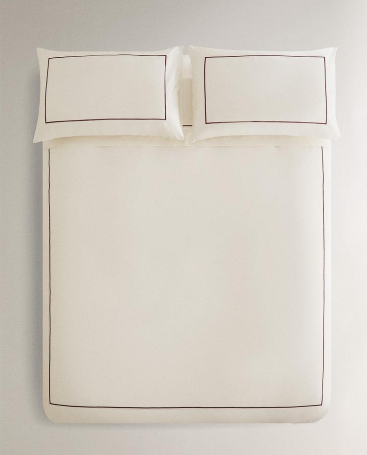 SATEEN DUVET COVER WITH TRIM