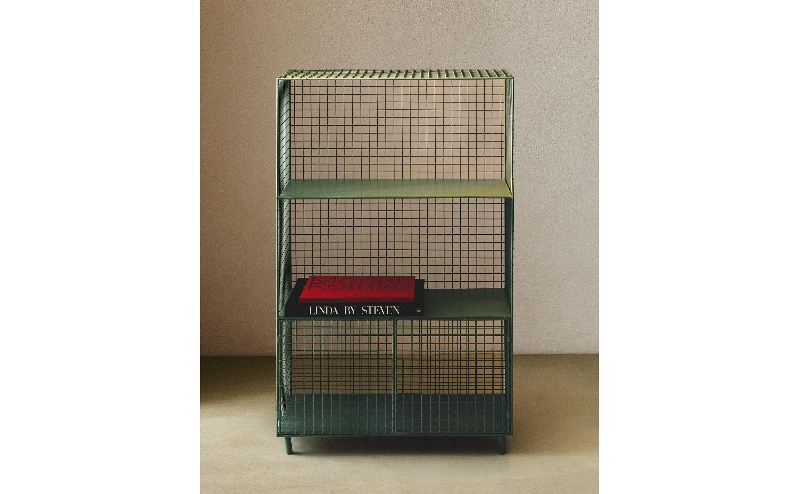METAL BOOKCASE WITH DOORS