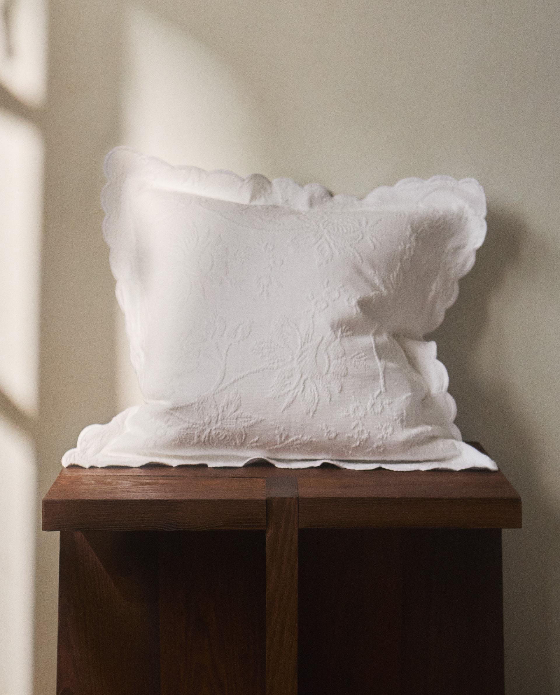 HOUSSE DE COUSSIN COTON JACQUARD HOUSSE DE COUSSIN COTON JACQUARD