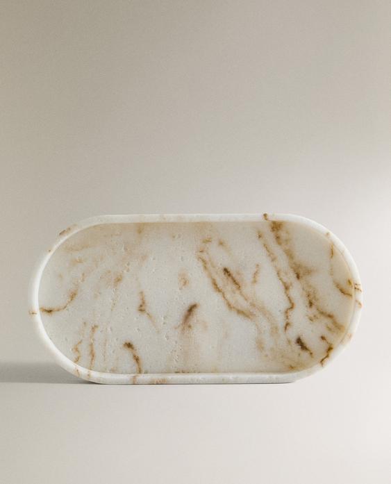 MARBLE-EFFECT BATHROOM TRAY