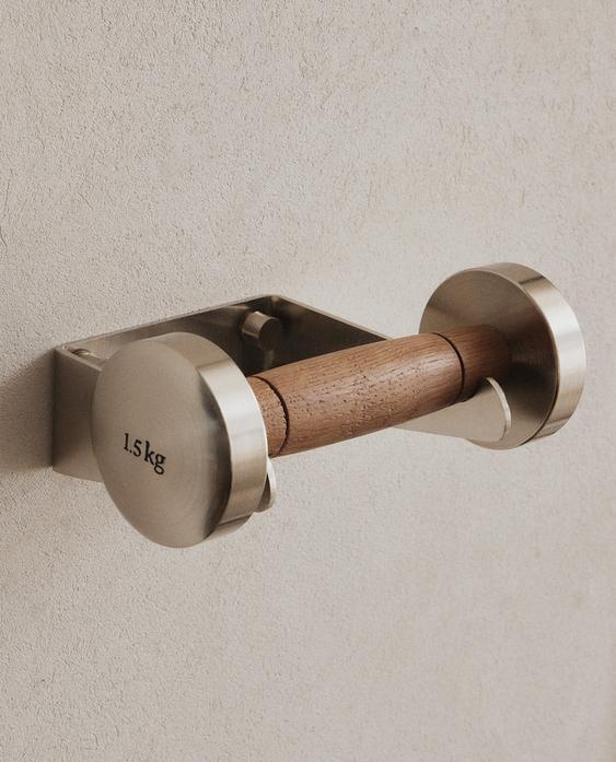 SOPORTE ACERO PARED PESAS