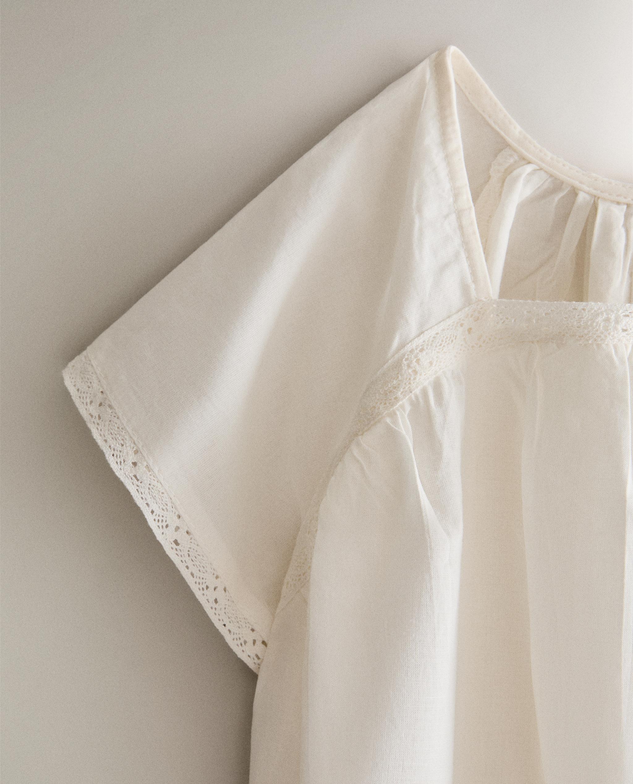 CHILDREN'S DRESS WITH LACE TRIM product thumbnail 2