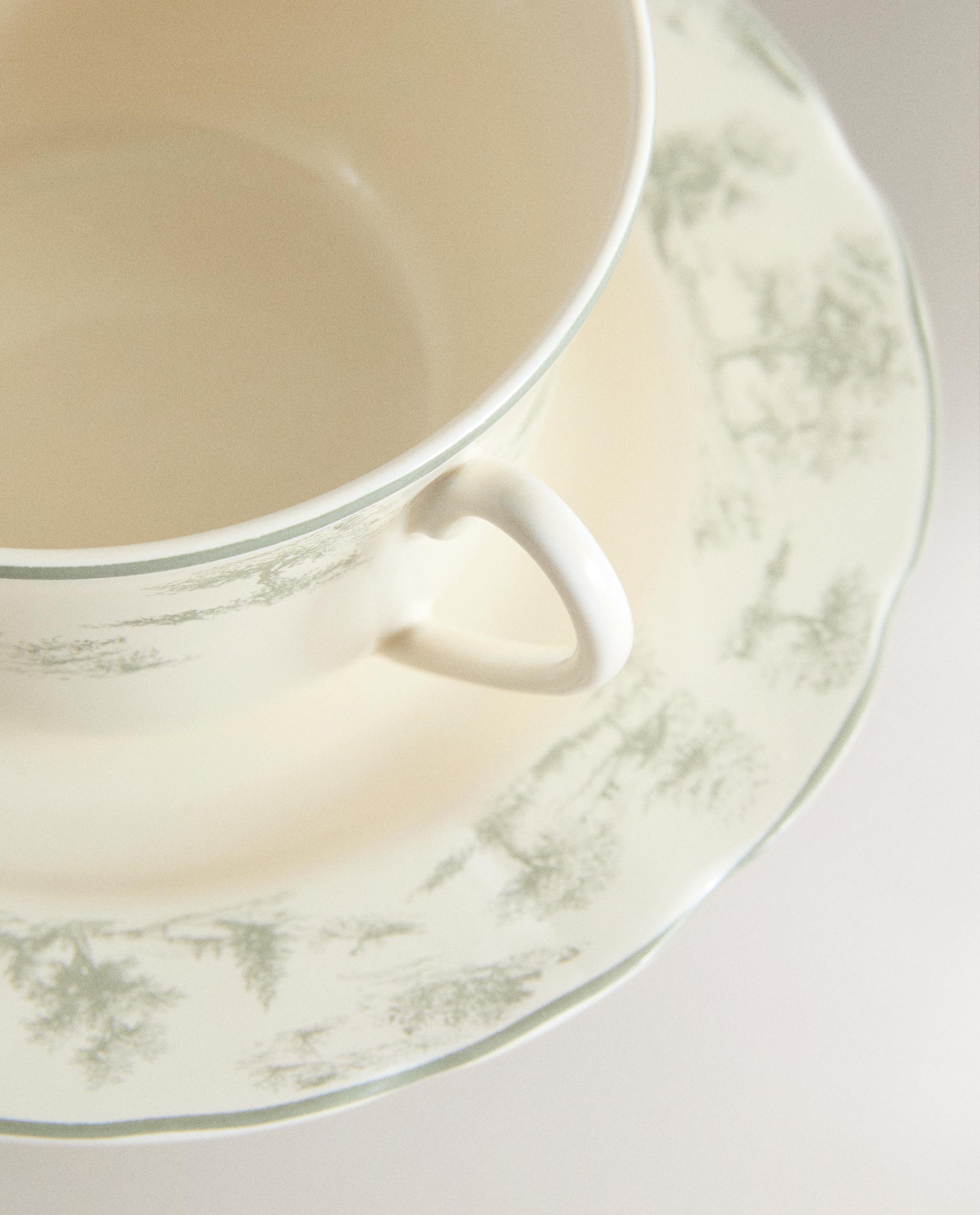 TOILE PORCELAIN TEACUP AND SAUCER product thumbnail 7