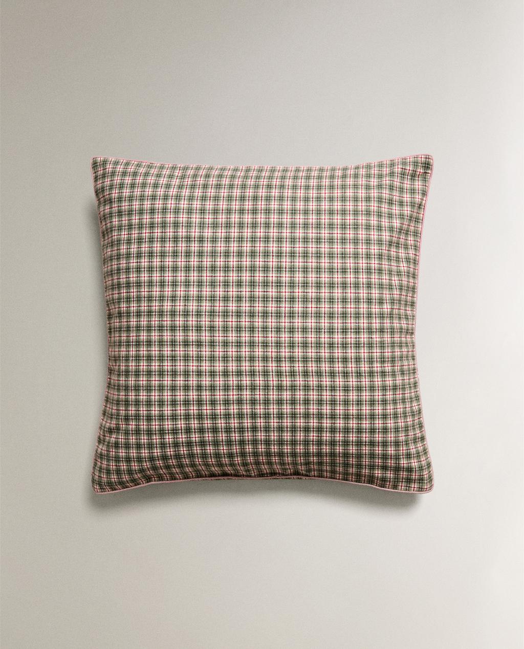 CHILDREN’S CHRISTMAS CHECK FLANNEL PILLOWCASE