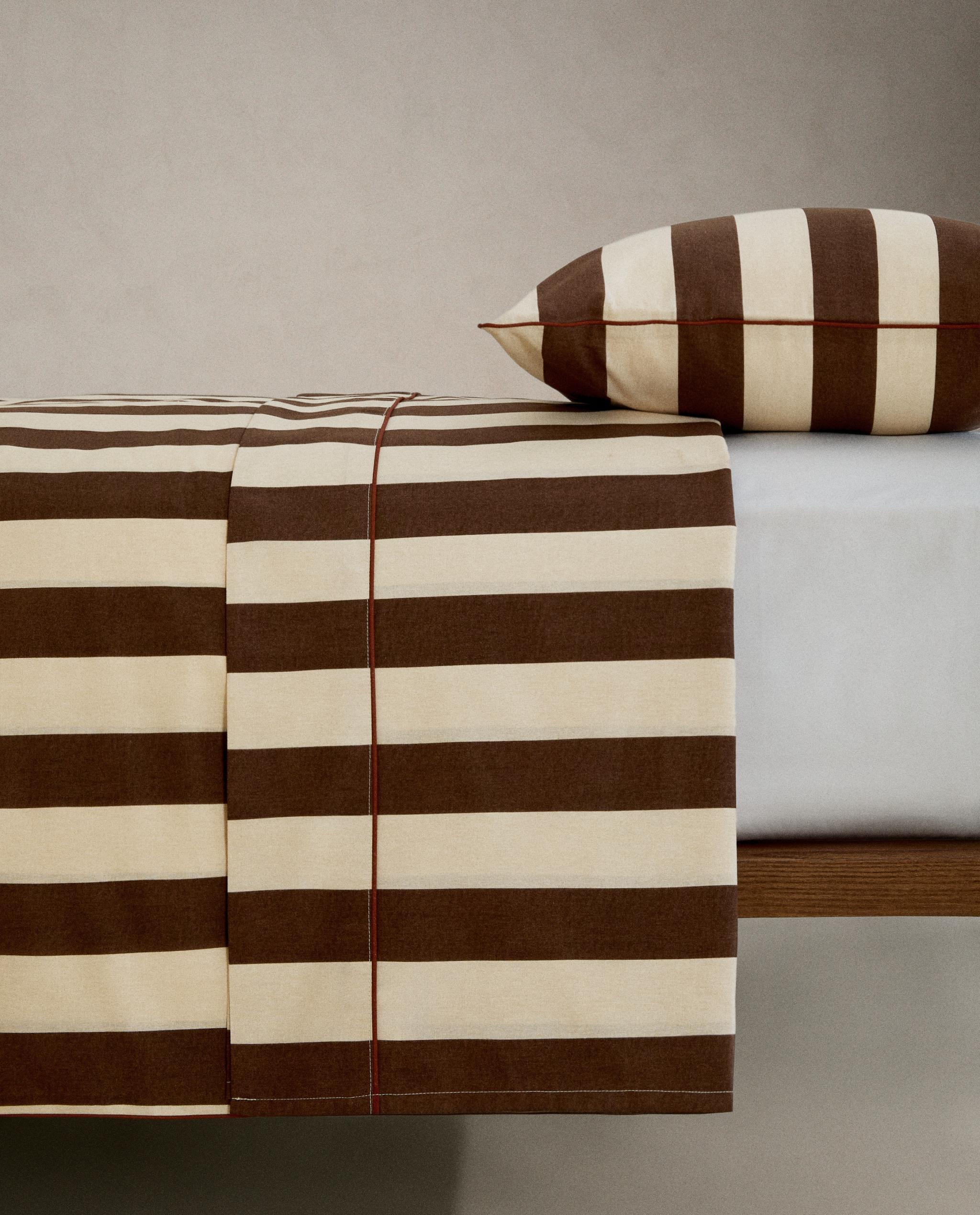 STRIPED WASHED COTTON DUVET COVER product thumbnail 17
