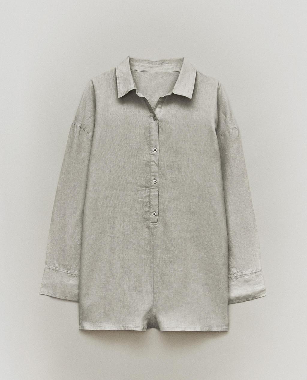 LINEN JUMPSUIT WITH BUTTONS