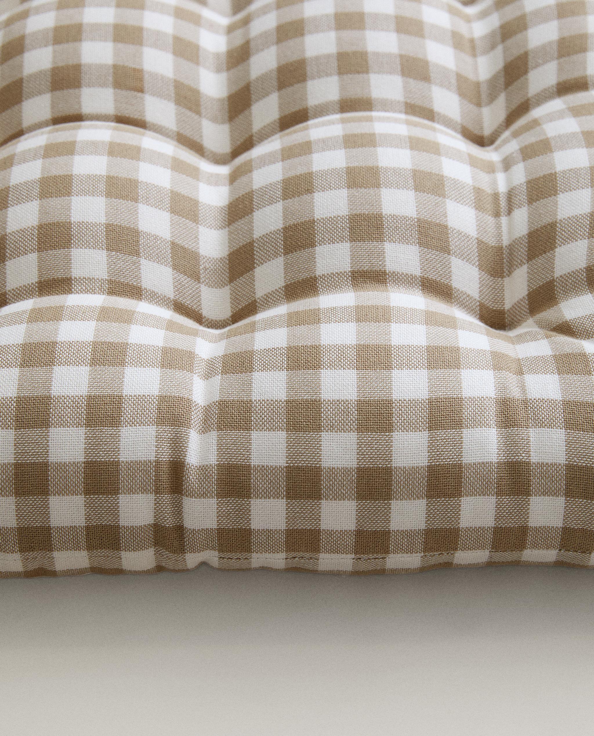 DYED THREAD CHECK CHAIR CUSHION product thumbnail 10