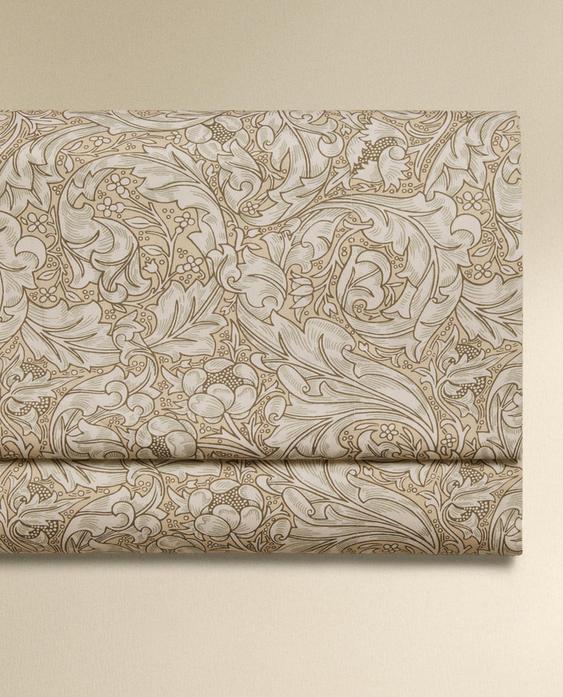 MORRIS & CO. FLORAL COTTON SATEEN FLAT SHEET