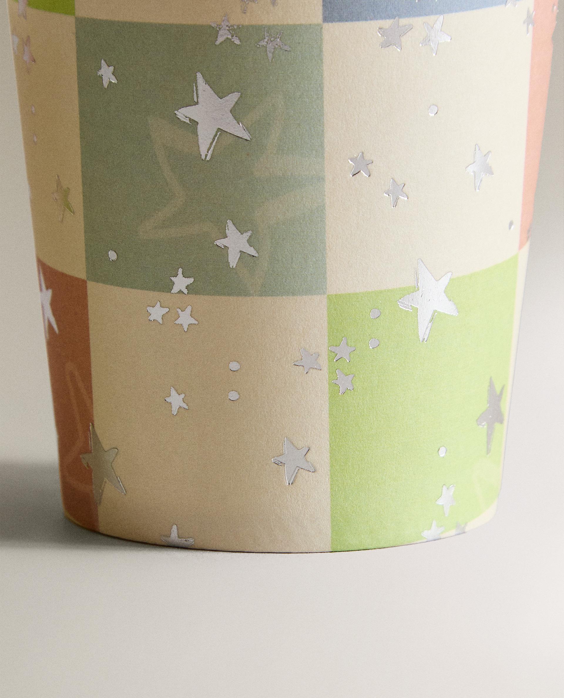 PACK OF CHILDREN'S CHECK PAPER CUPS (PACK OF 12)