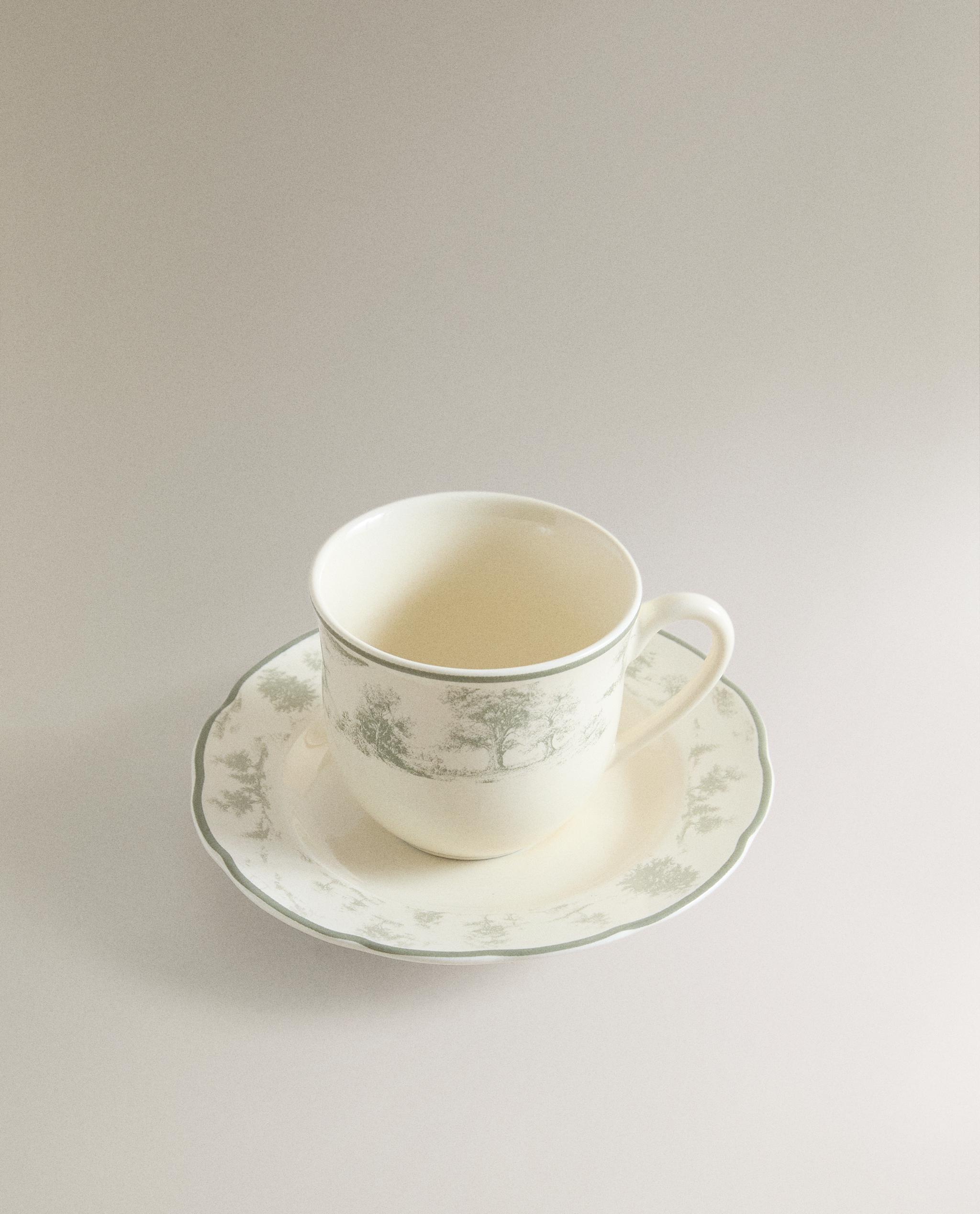 TOILE PORCELAIN COFFEE CUP AND SAUCER product thumbnail 3