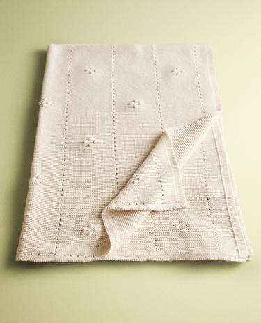 OPENWORK COTTON BABY BLANKET