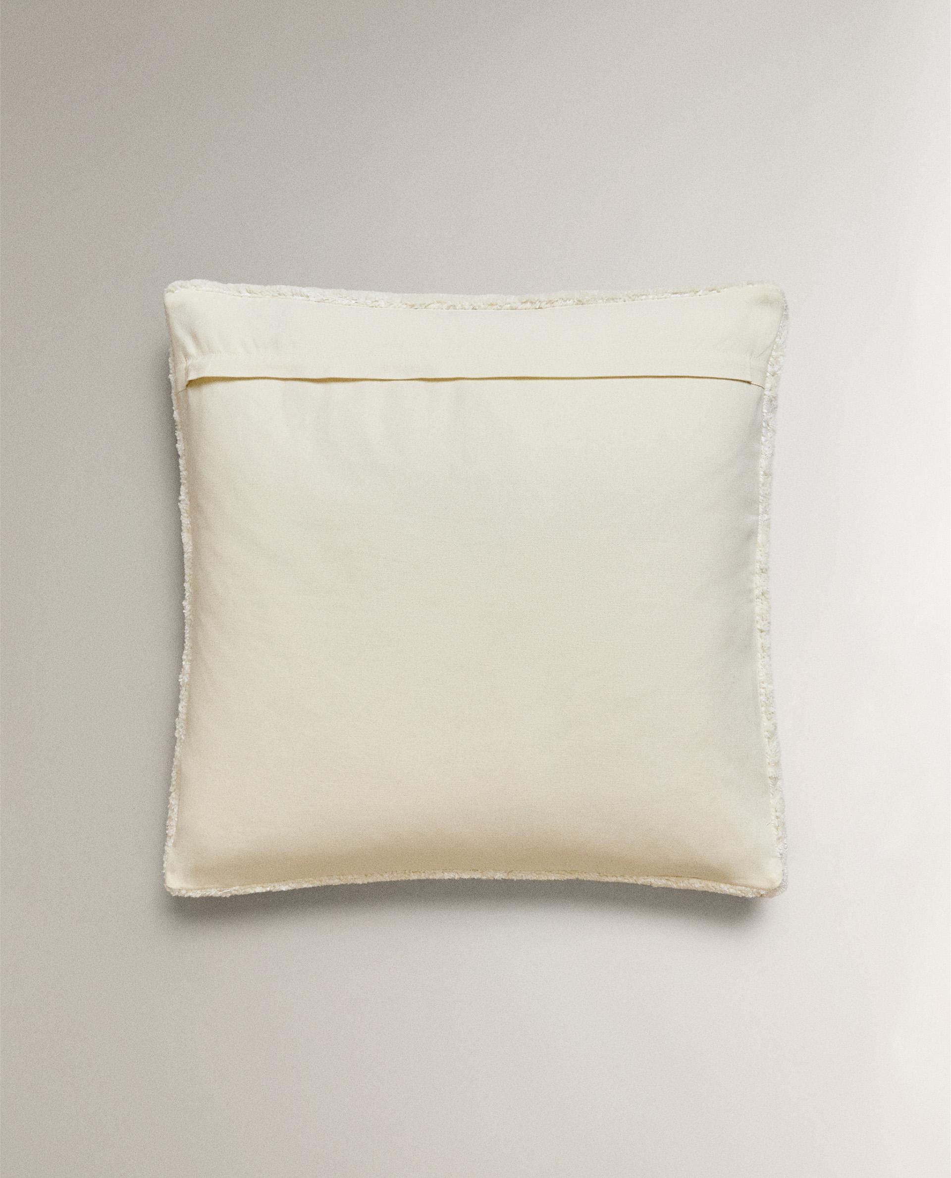 NANUSHKA RAISED WOOL THROW PILLOW COVER