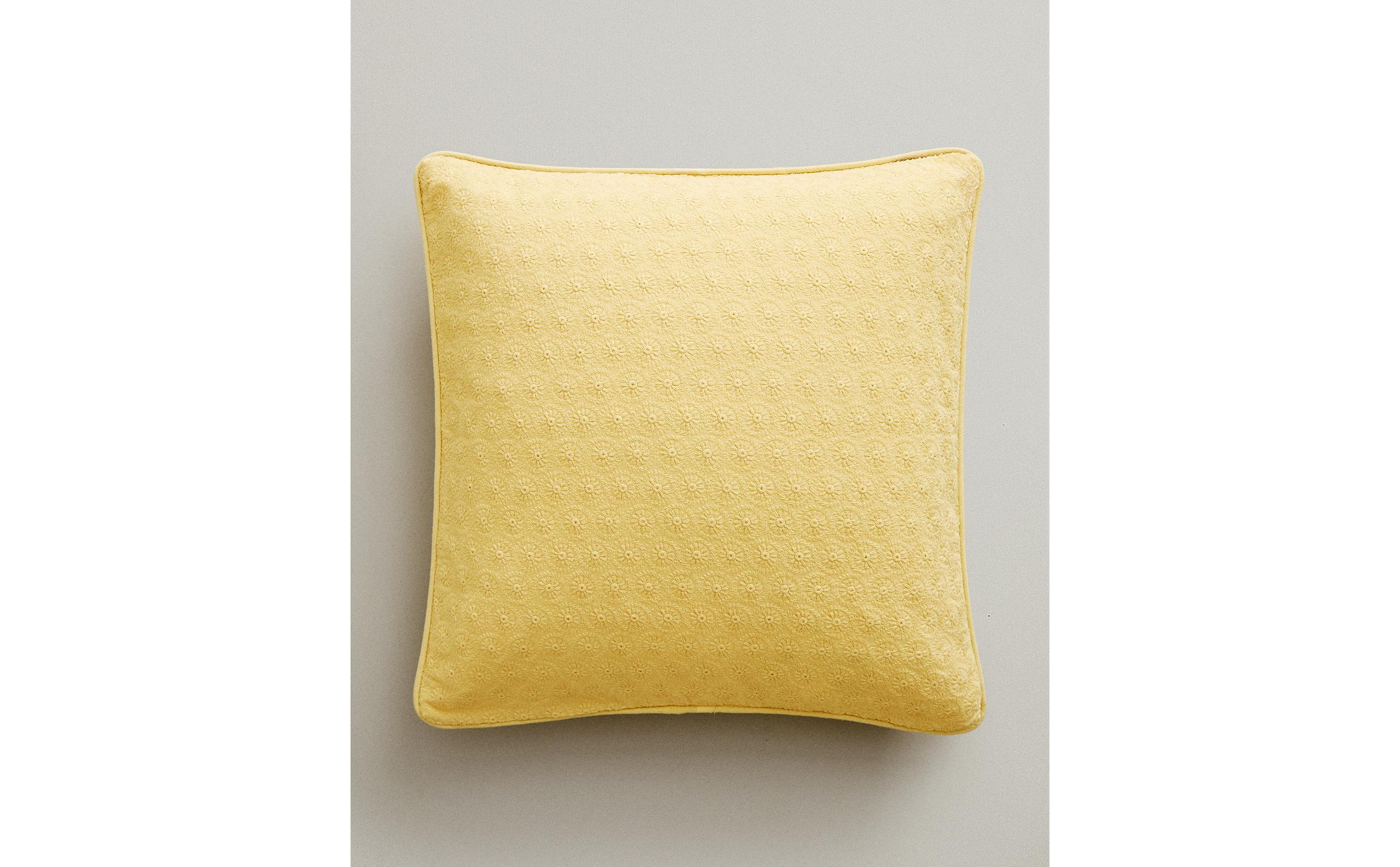 CUSHION COVER WITH FLORAL EMBROIDERY product thumbnail 2