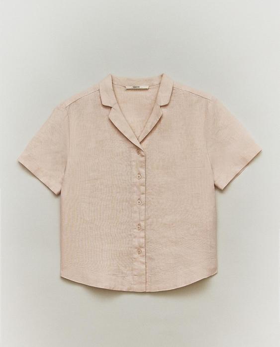 SHORT-SLEEVED LINEN SHIRT