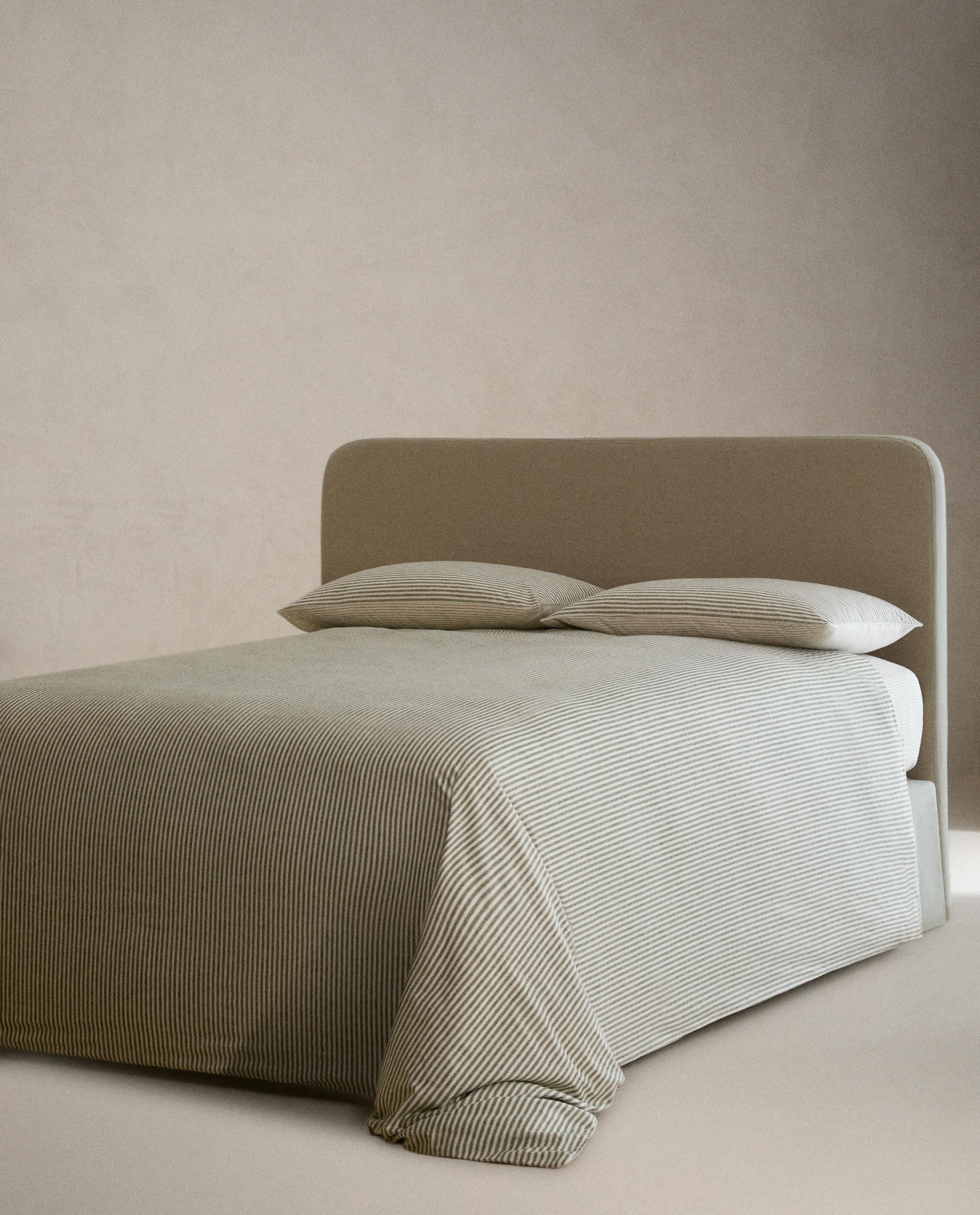 ストライプ柄 フランネル ボックスシーツ | Zara Home 日本/Japan