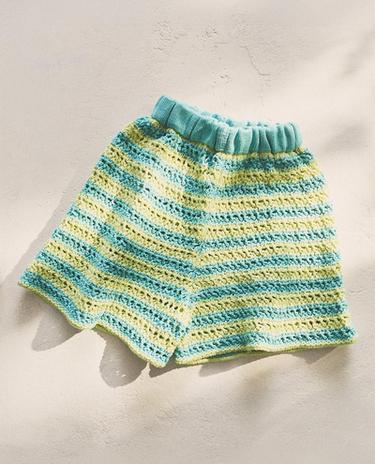 KIDS' CROCHET BEACH BERMUDA SHORTS