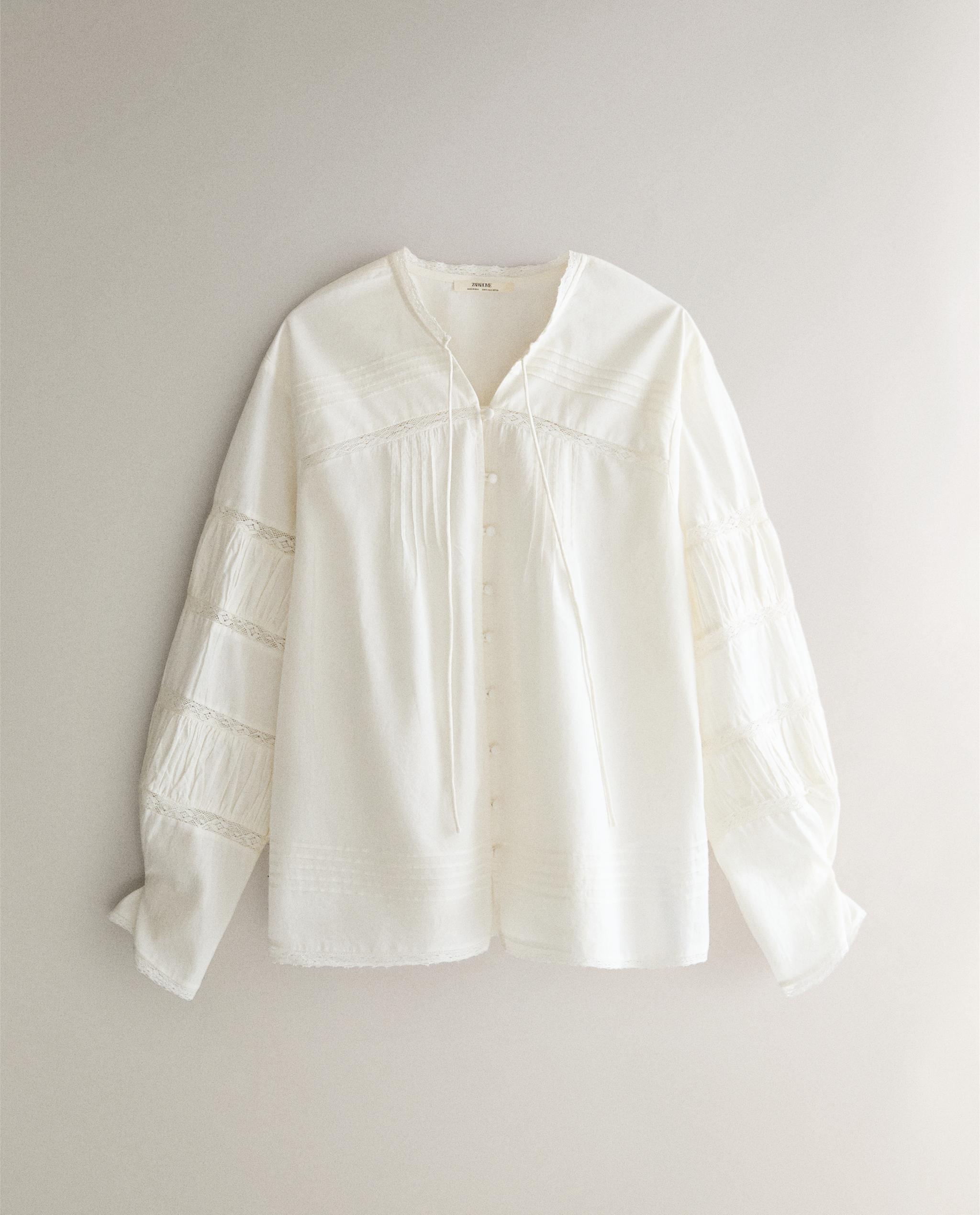 LACE COTTON SHIRT product thumbnail 2