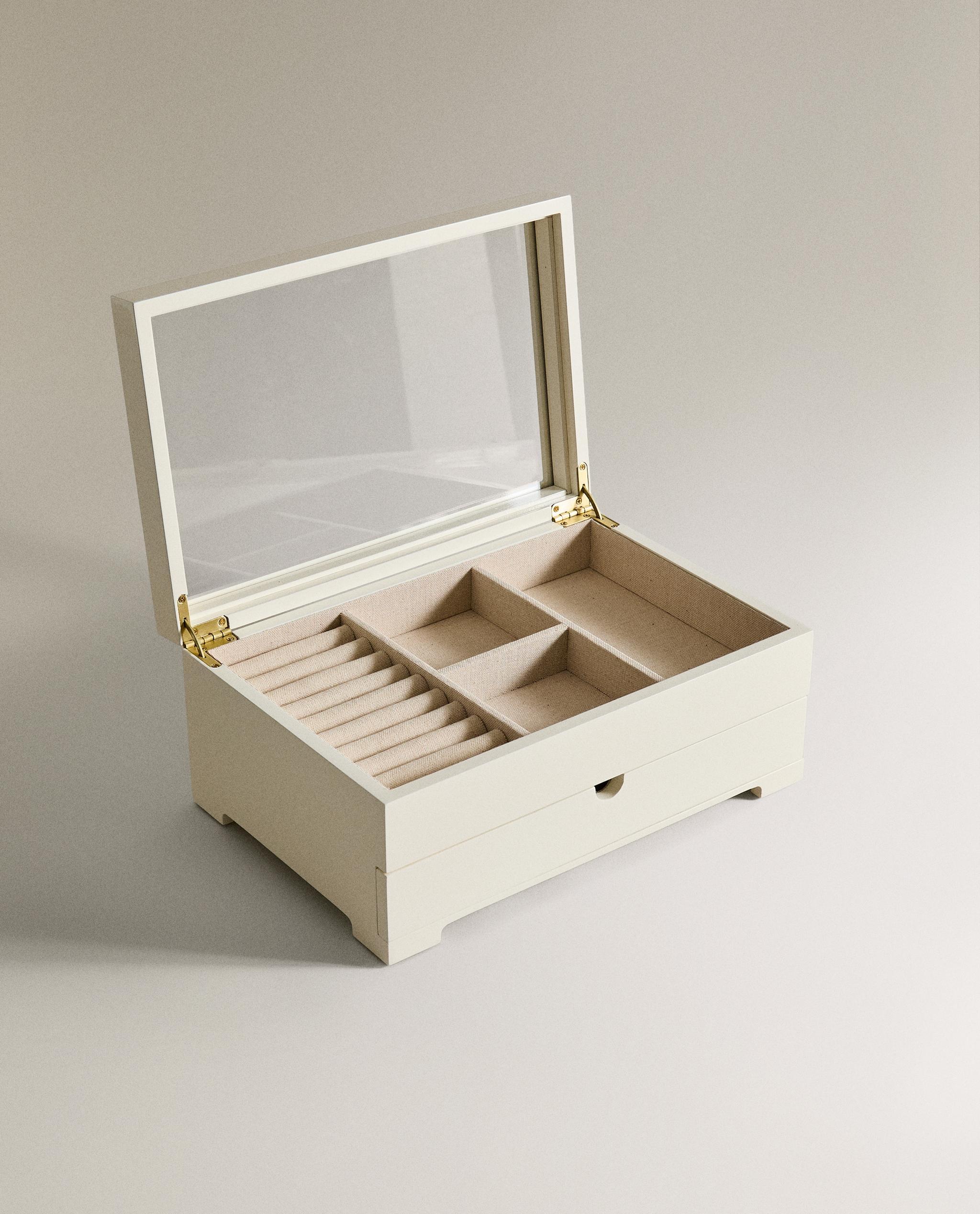 SMALL LACQUERED JEWELRY BOX WITH A DRAWER AND LID | Zara Home