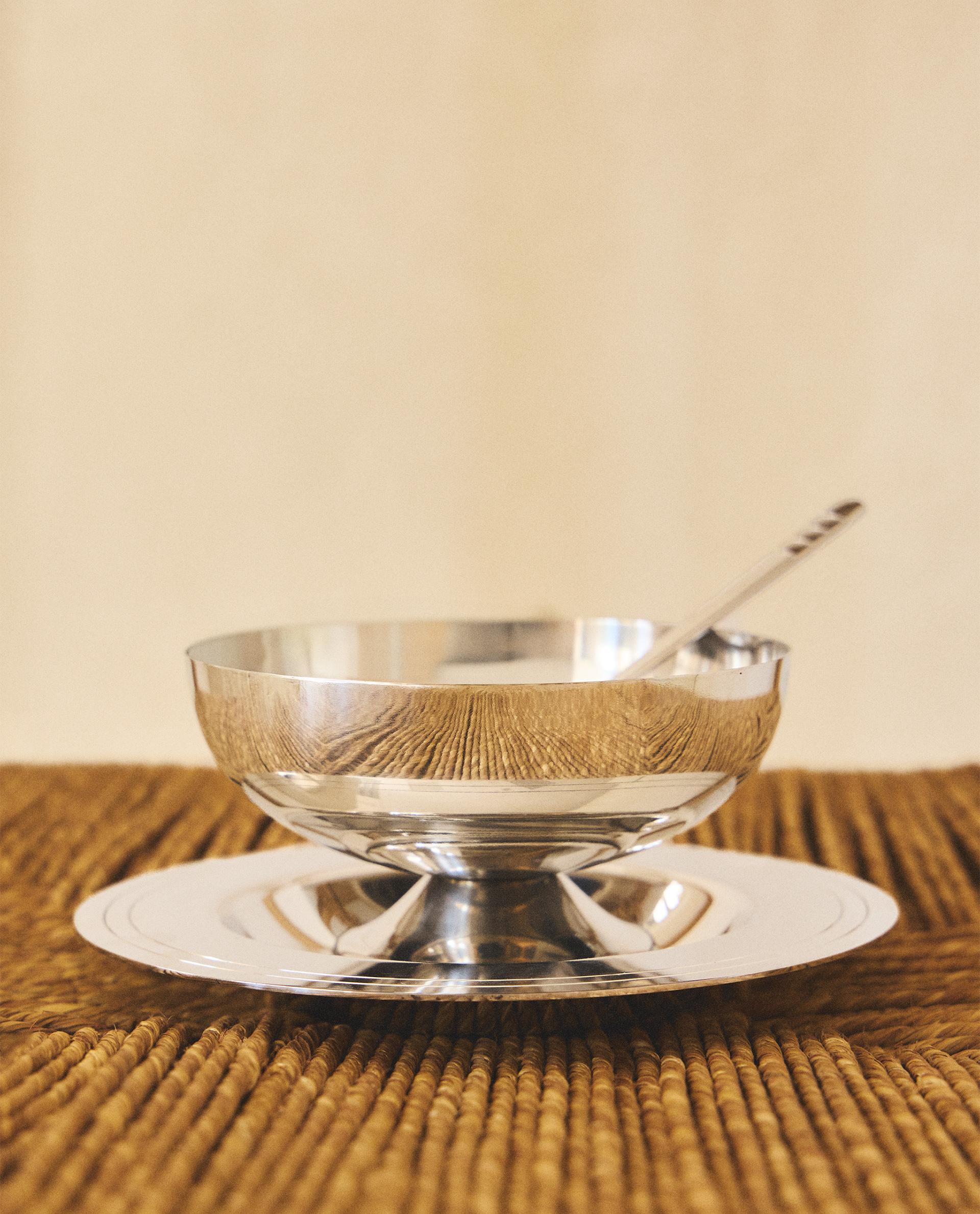 SHINY METAL ICE-CREAM CUP SET
