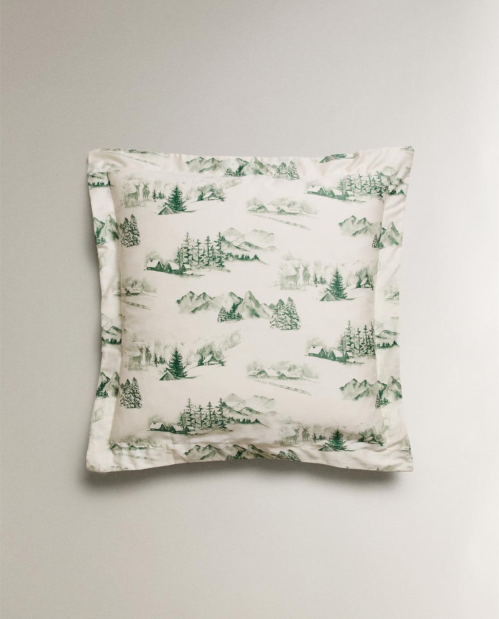 FUNDA ALMOHADA SATÉN TOILE DE JOUY NAVIDAD