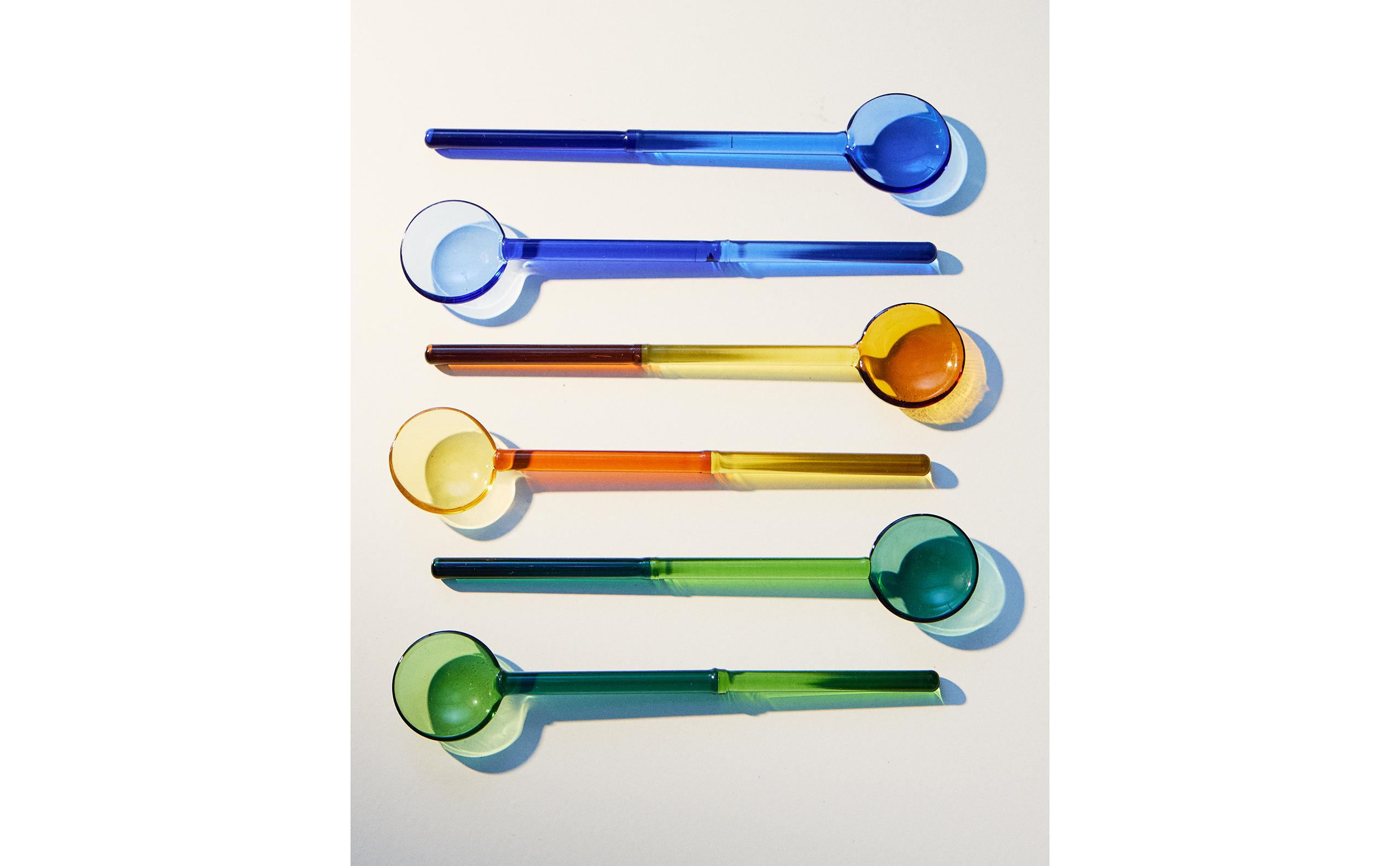 PACK OF COLOURED BOROSILICATE ICE CREAM DESSERT SPOONS (PACK OF 6) product thumbnail 8