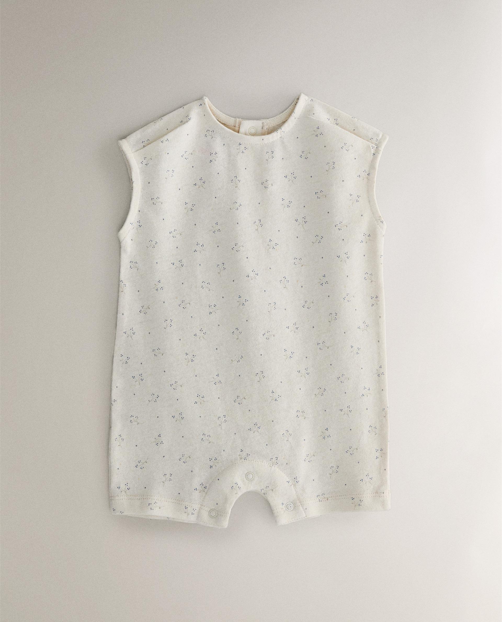 値下げ！ホワイト花柄ロンパース新品未使用✨L ベビー 花柄ロンパース | Zara Home 日本/Japan