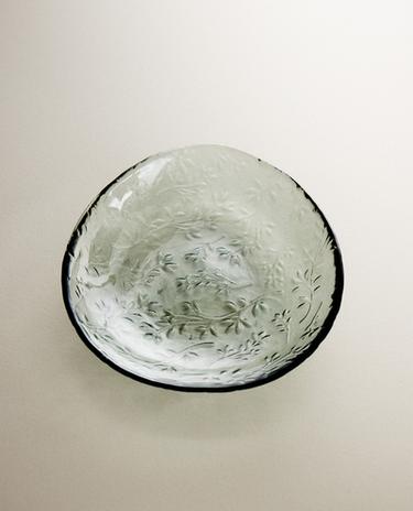 LITEN BLOMMIG GLASSKÅL