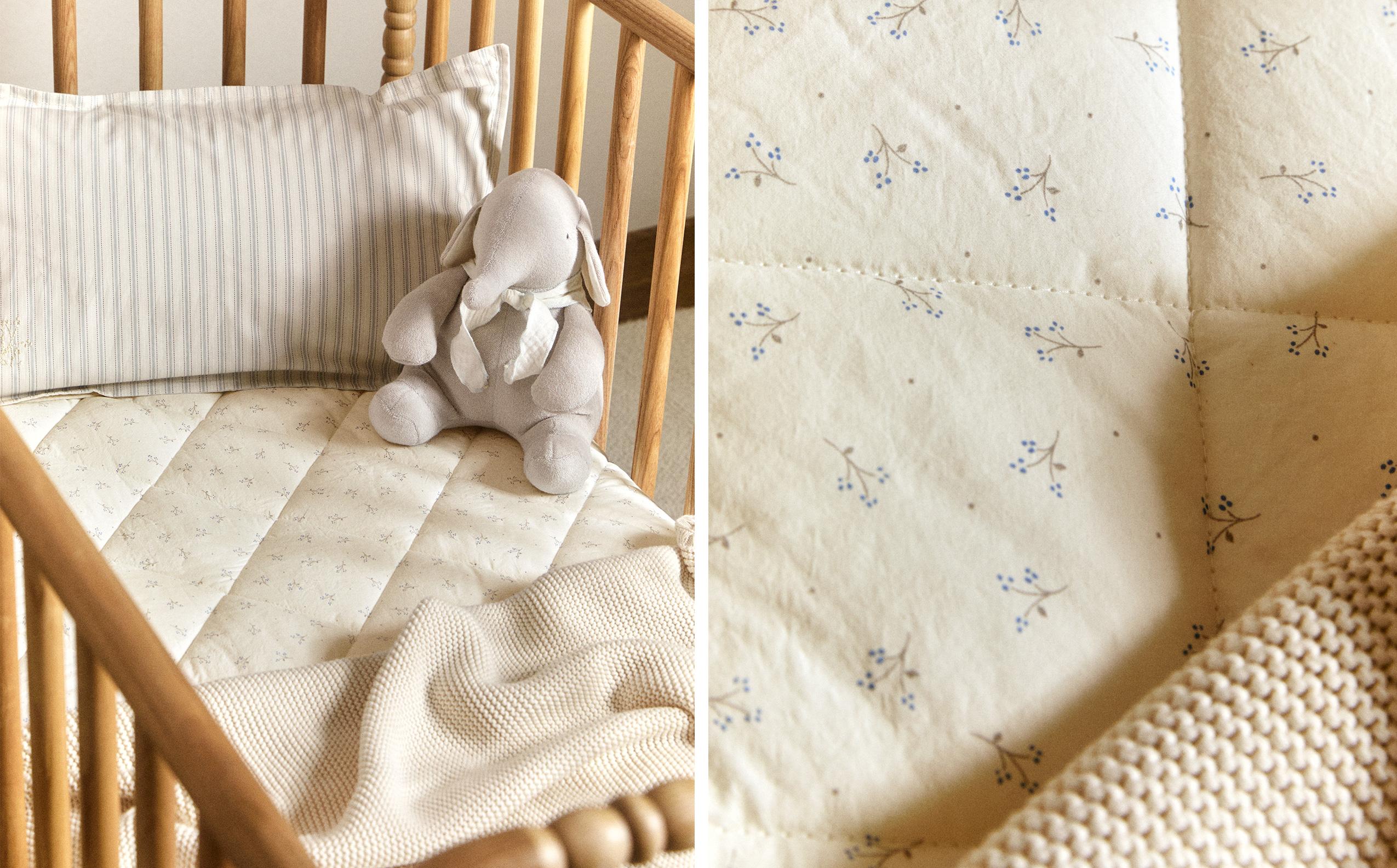 CHILDREN'S FLORAL PRINT QUILT