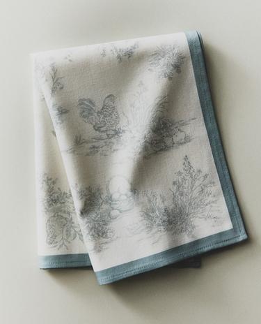 LOT TORCHONS CUISINE TOILE (LOT DE 2)