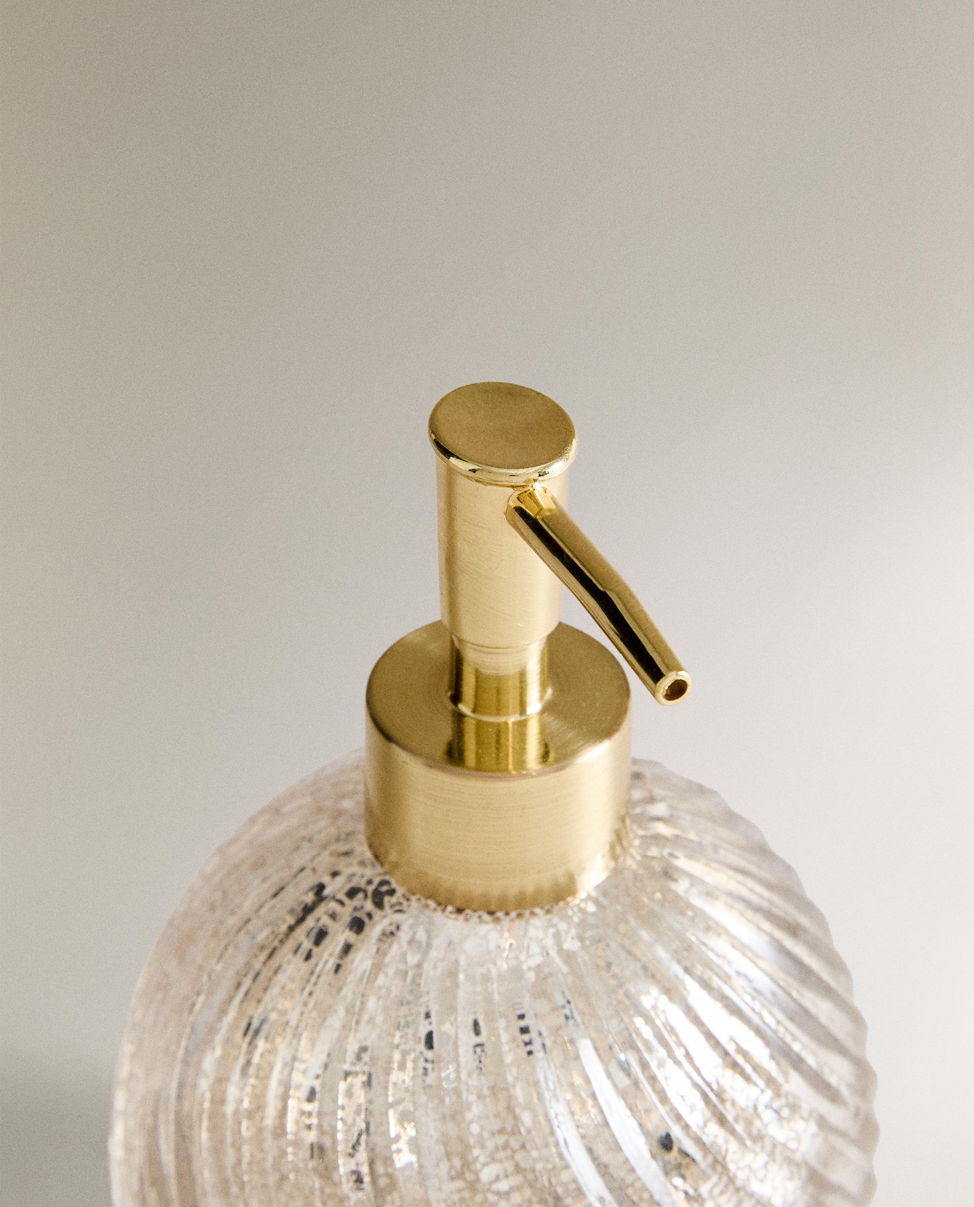 MERCURISED GLASS SOAP DISPENSER