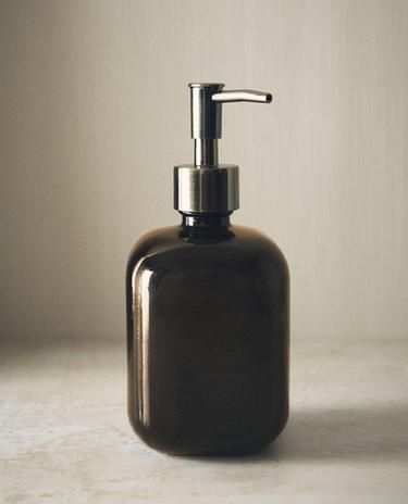 DONKERE GLAZEN ZEEPDISPENSER DONKERE GLAZEN ZEEPDISPENSER