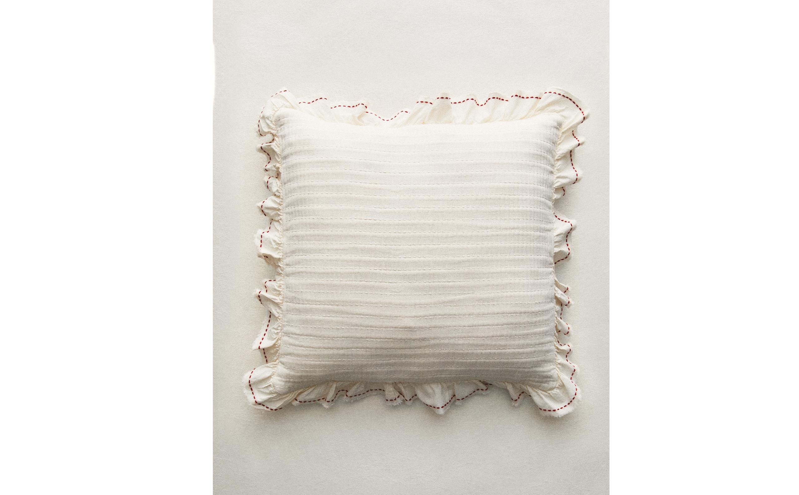 KIDS' TEXTURED CUSHION COVER WITH RUFFLE TRIM product thumbnail 11