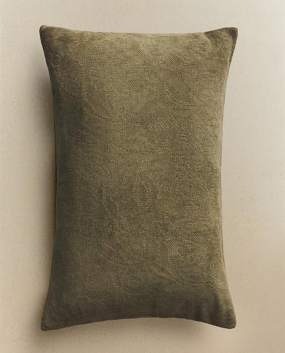 CAPA DE ALMOFADA DE CHENILLE JACQUARD
