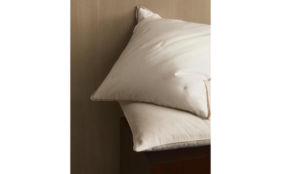 FUNDA COJÍN SATÉN LINO PUNTOS