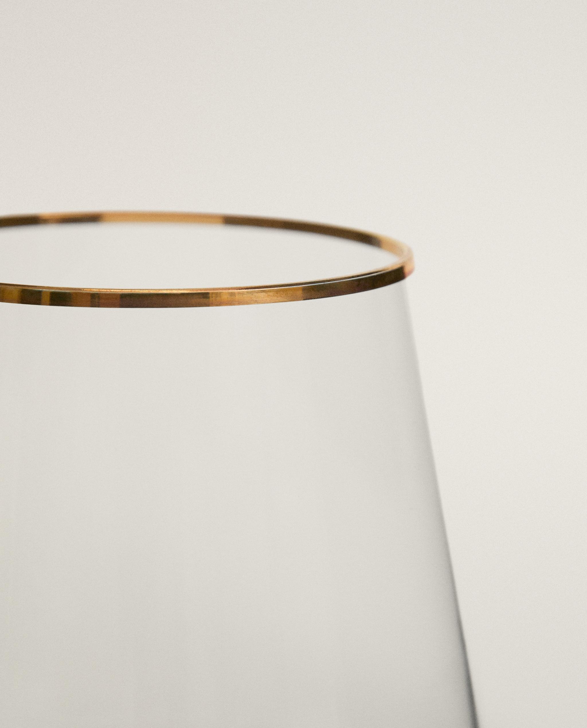 BOHEMIA CRYSTAL TUMBLER WITH GOLD RIM product thumbnail 6