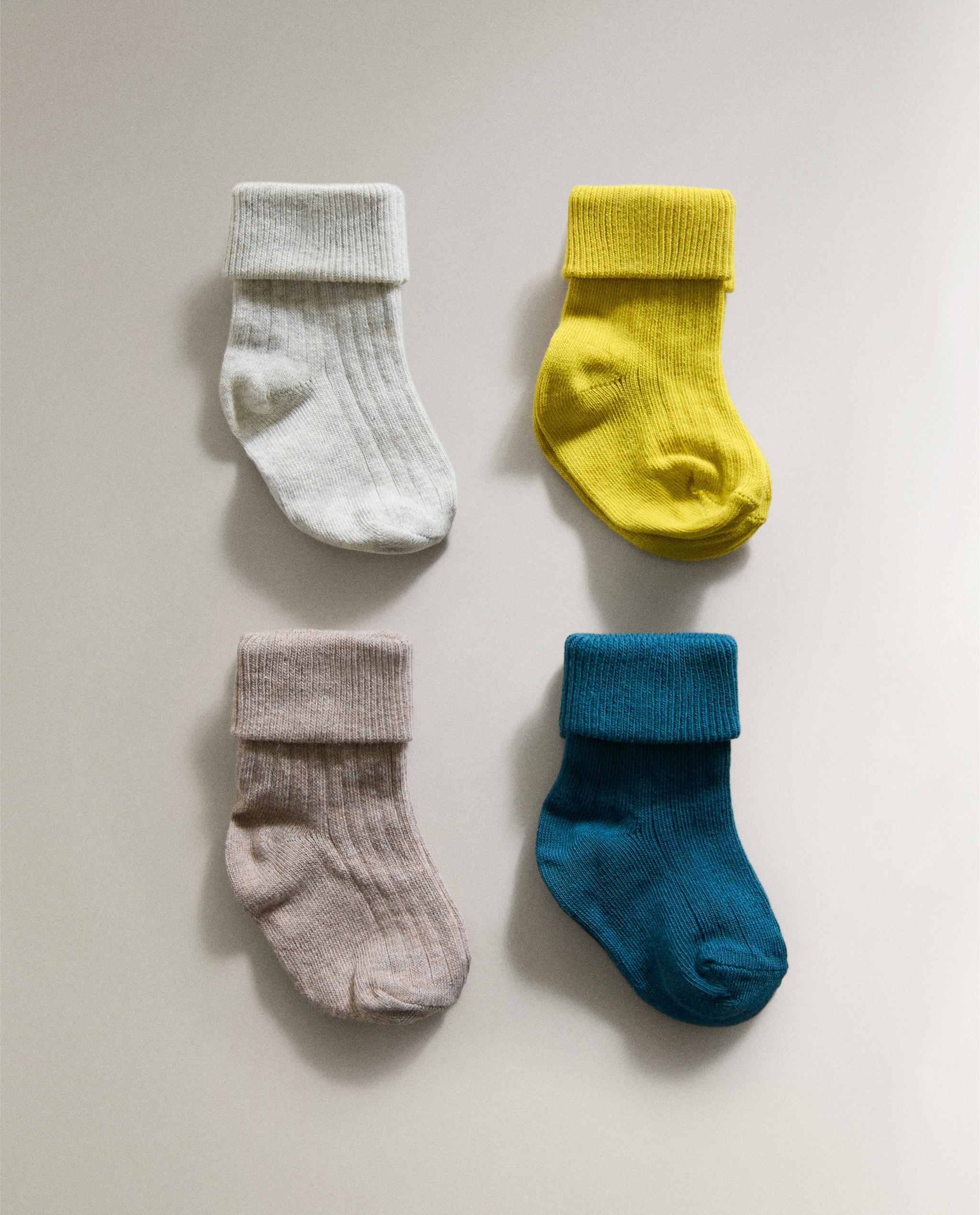 MULTICOLOURED BABY SOCKS (PACK OF 4) product thumbnail 3