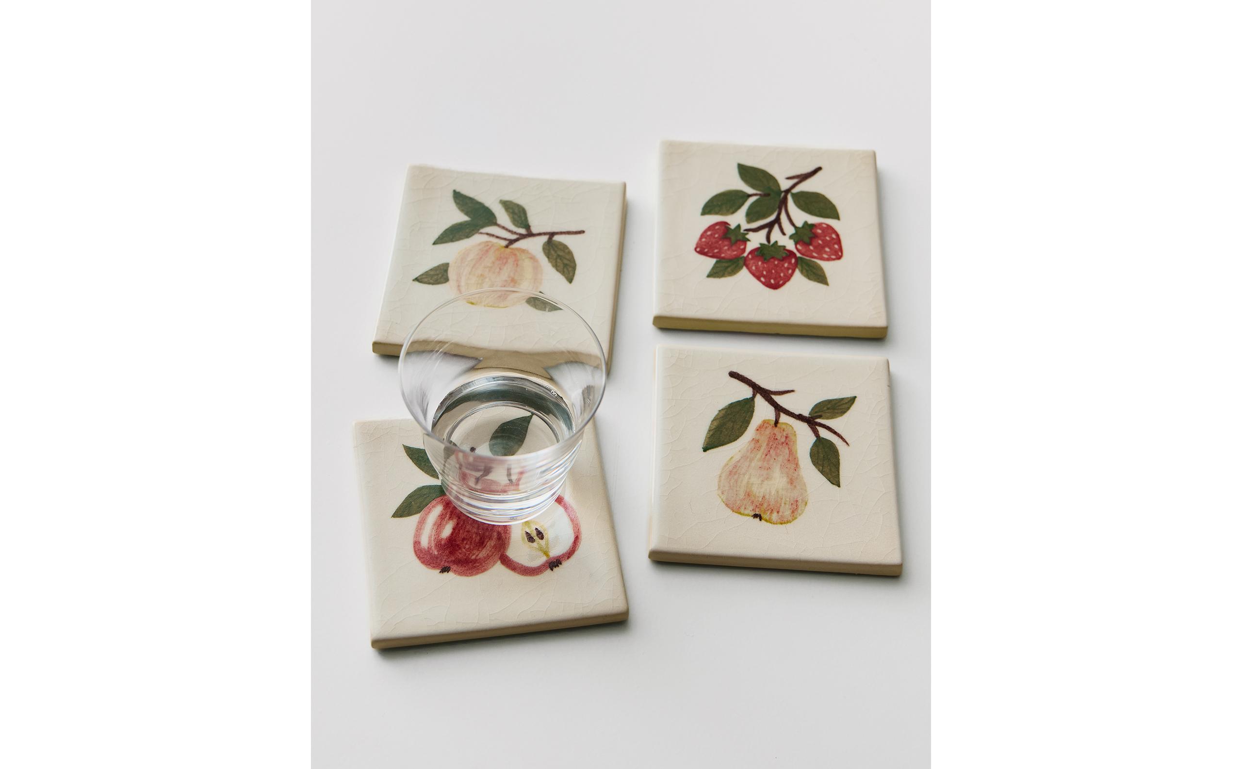 PACK OF FRUIT STONEWARE COASTERS (PACK OF 4) product thumbnail 8