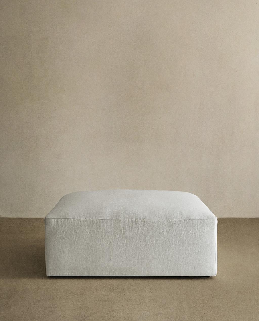 ウォッシュドリネン フロアクッション