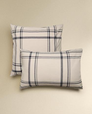 FUNDA ALMOHADA CUADROS REVERSIBLE