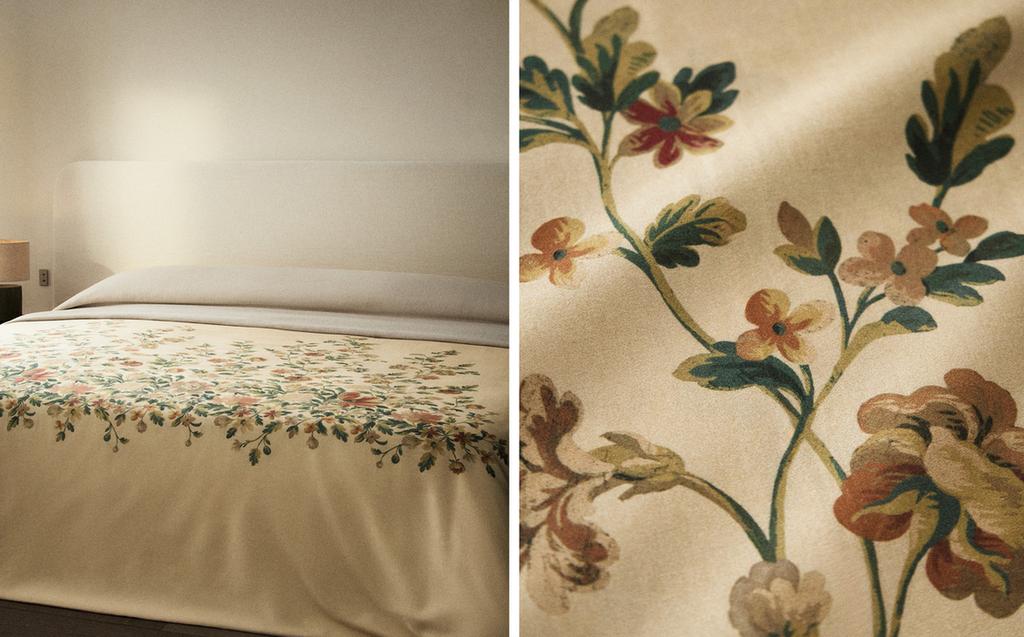 FUNDA NÓRDICA SATÉN ESTAMPADO FLOR