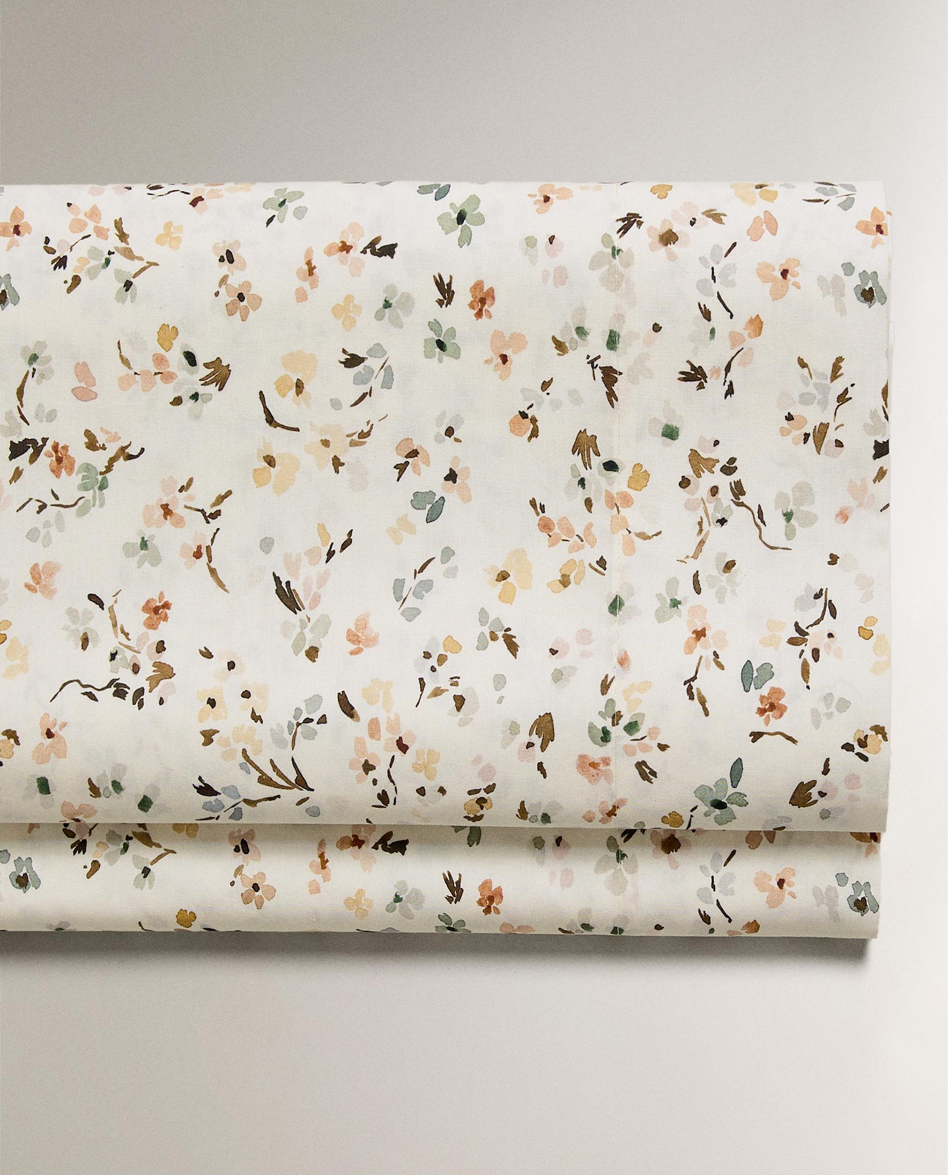 FLORAL PRINT FLAT SHEET