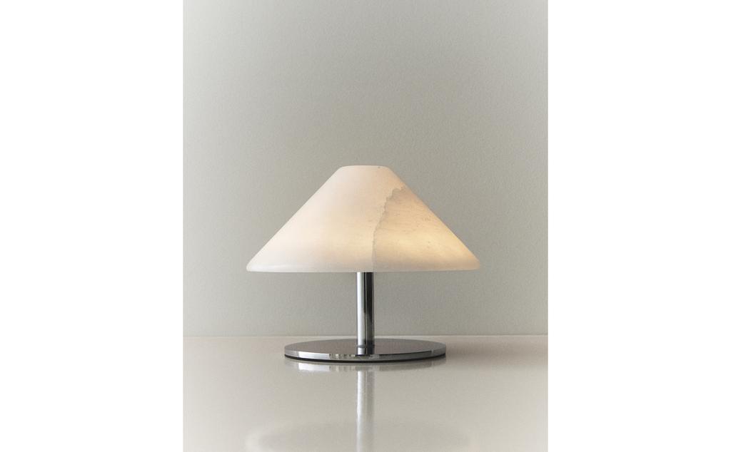 مصباح طاولة ألباستر لاسلكي