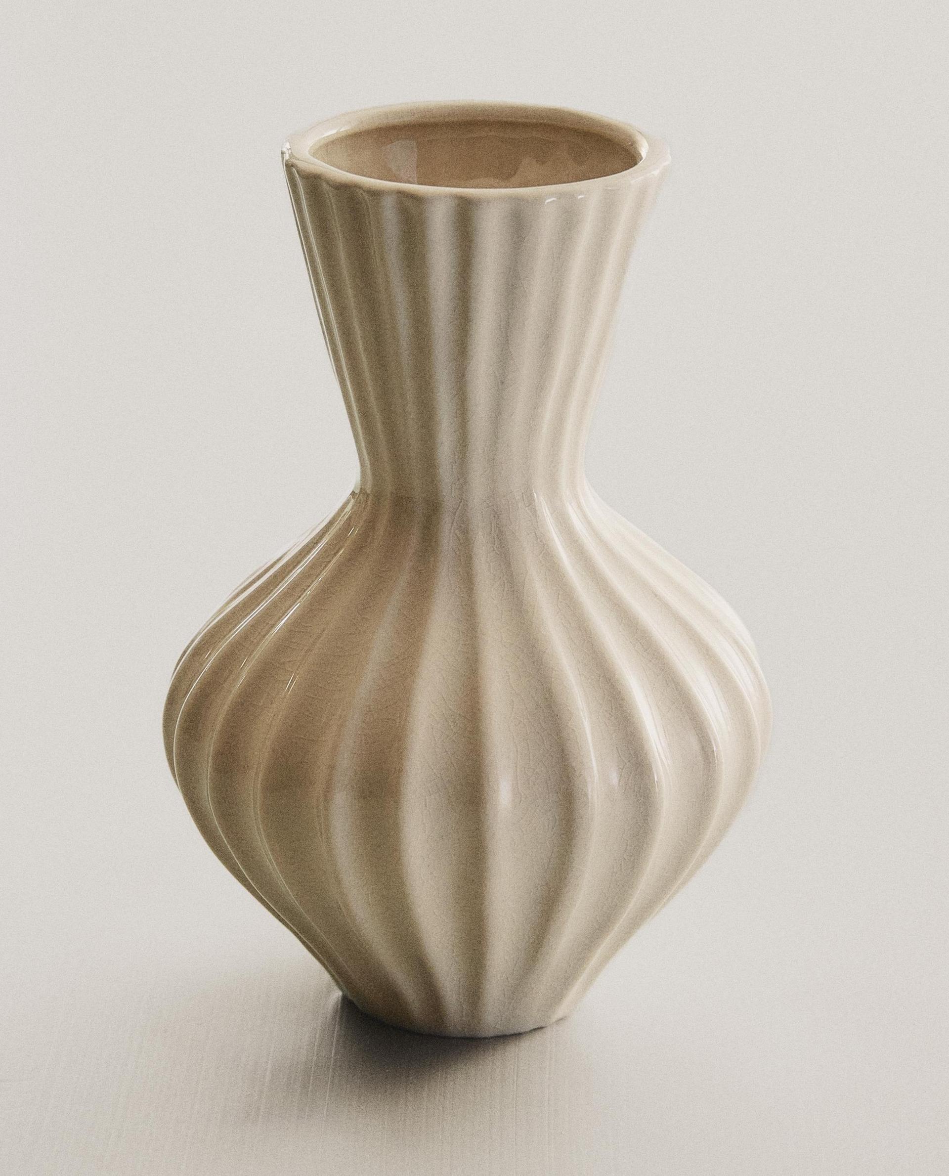 VASE RAYÉ MINI EN CÉRAMIQUE ÉMAILLÉE VASE RAYÉ MINI EN CÉRAMIQUE ÉMAILLÉE